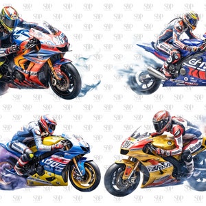 Zestaw clipartów PNG z motocyklami: Wzory sublimacji motocykli (do użytku komercyjnego) zdjęcie 9