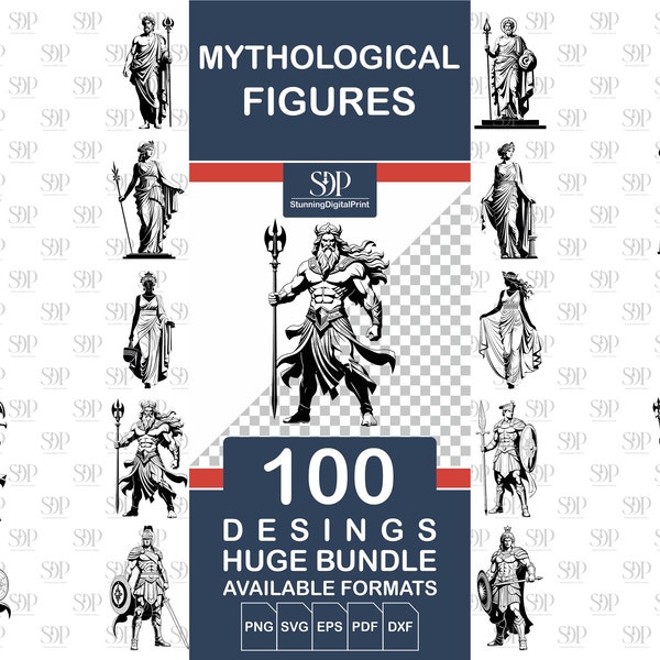 100 Mythology Svg, Ancient Aesthetic Svg, Ancient Svg Bundle ,Greek Mythology Svg, Greek Statue Clipart,Greek Gods Silhouette,Commercial Use