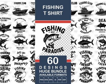 60 Fishing SVG, Fishing BUNDLE, Fishing Svg Cricut, Fisherman Svg, Bass Fishing Svg, Fishing Silhouette , Fishing Sublimaton,Commercial Use