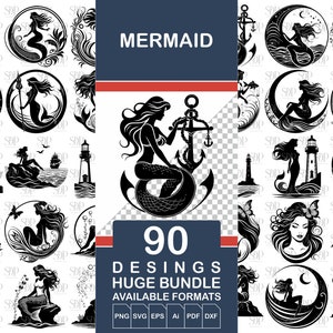 90 Meerjungfrau-Svg, Meerjungfrau-Svg-Bundle,Meerjungfrau-Silhouette,Meerjungfrau-Svg-Datei,Meerjungfrauen-Svg-Png,Meerjungfrauen-Svg Cricut,Meerjungfrau Clipart