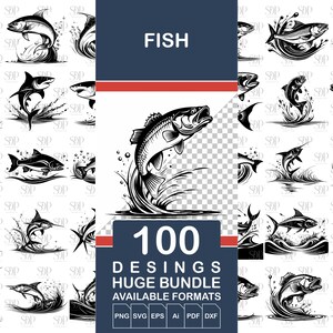 Svg de pez, paquete de Svg de pez lubina, Svg de pez Cricut, Svg de pez Png, Clipart de pez, Pez Png, Svg de pesca de lubina, Camisetas Svg de pez, Svg de pescador
