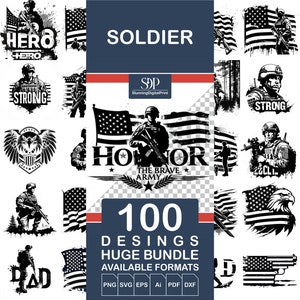 100 US Soldier SVG,Patriotic Vector File, Veteran Soldier Cricut, Soldier Vector , Soldier Silhouette svg, Soldier Svg BUNDLE,Commercial Use