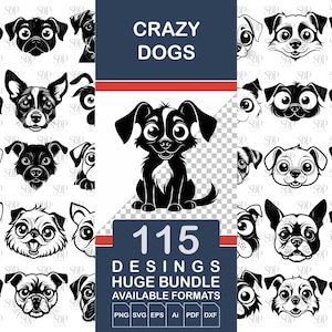 Dog Svg,Dog Svg Bundle,Cartoon Dog SVG,Funny Dog Svg,Peeking Dog,Dog Silhouette,Crazy Dog Silhouette,Dog Png,Tabby Dog Vector,Dog Svg Color