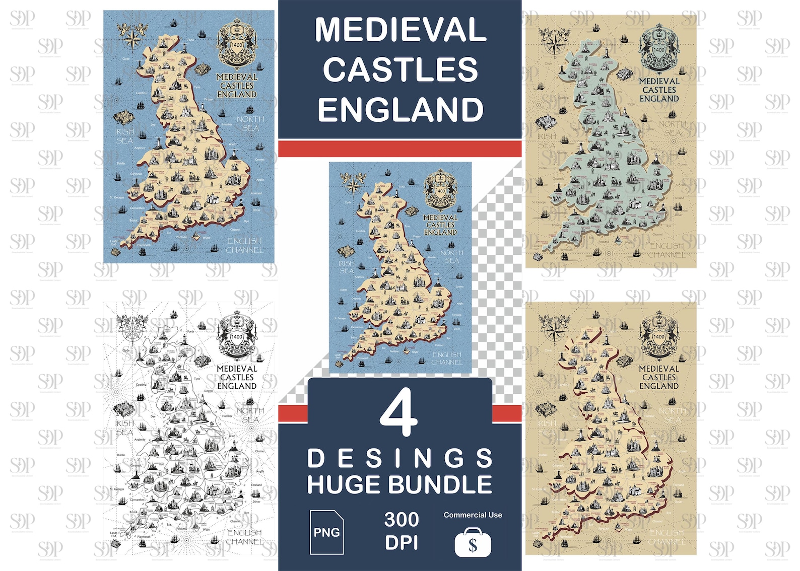 Medieval Castles Map of England & Wales (digital Download) - Etsy