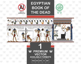 Egyptian Book of the Dead Svg, Fine Art Print , Egyptian Hieroglyphics, Ancient Egypt Laser cutting and Engraving Vector file