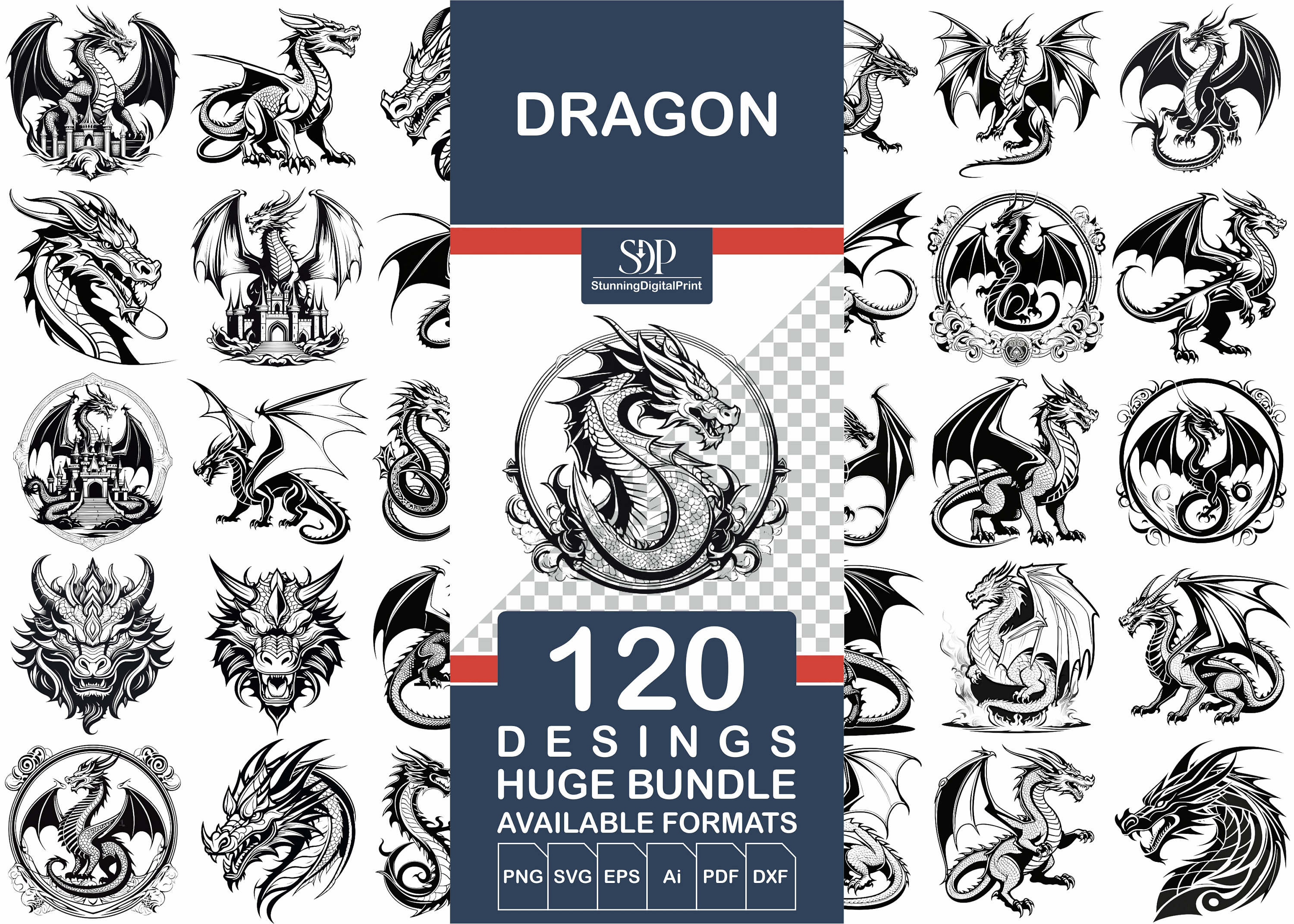  ZAKHSE Cardstock Paper, 24 Sheets A5 Size Scrapbook Paper Pad,  Mascot Dragon Pattern Paper Packs Single-Sided Card Stock, 8 Designs,  Decorative Craft Paper DIY Photo Album Card Making Supplies 