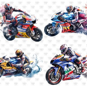 Zestaw clipartów PNG z motocyklami: Wzory sublimacji motocykli (do użytku komercyjnego) zdjęcie 8