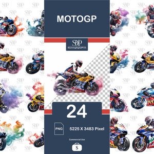 Zestaw clipartów PNG z motocyklami: Wzory sublimacji motocykli (do użytku komercyjnego) zdjęcie 1