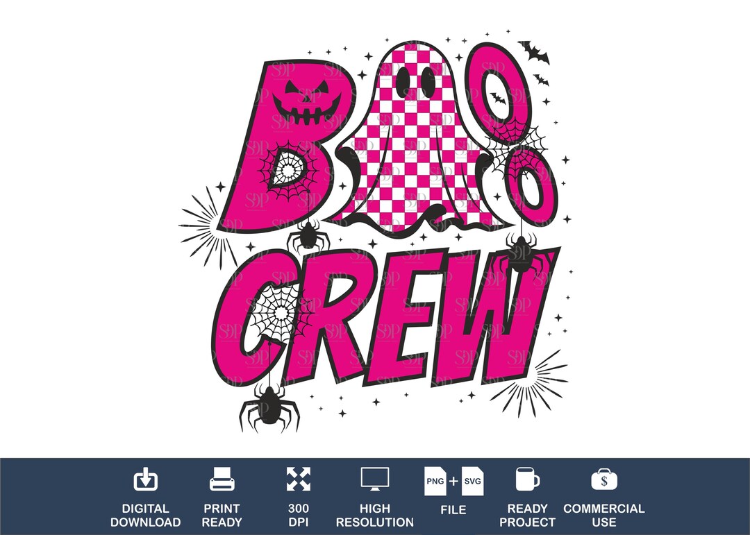 Halloween Boo Crew SVG PNG Bundle (digital Download) - Etsy