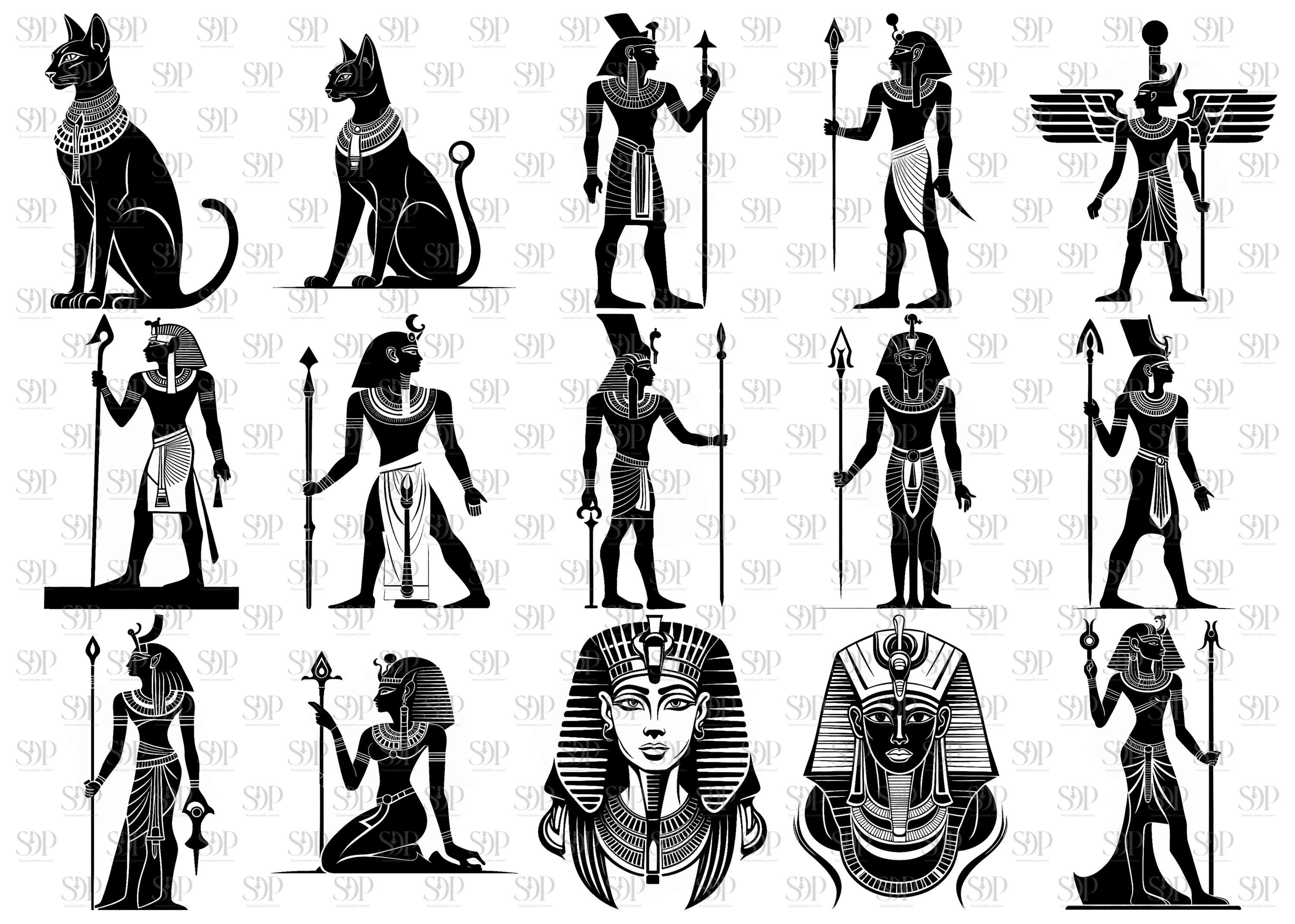 Egyptian Svg, Egyptian Gods Svg Bundle, Egyptian Svg Cut File, Egyptian ...