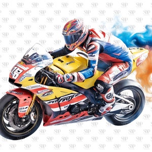Zestaw clipartów PNG z motocyklami: Wzory sublimacji motocykli (do użytku komercyjnego) zdjęcie 6