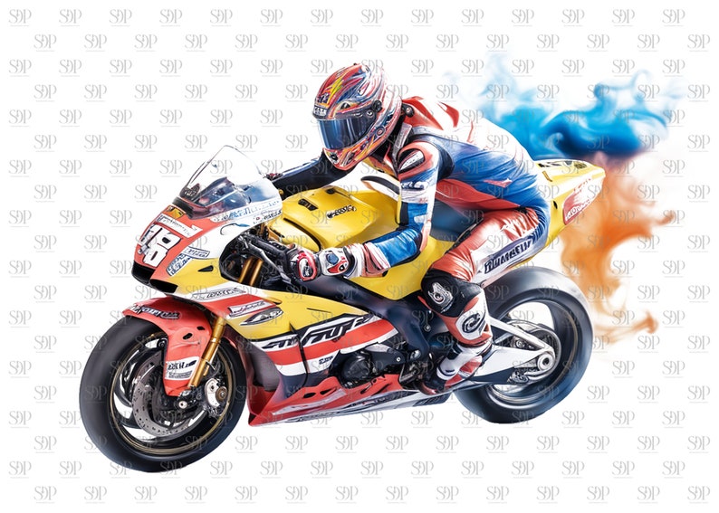 Zestaw clipartów PNG z motocyklami: Wzory sublimacji motocykli (do użytku komercyjnego) zdjęcie 6