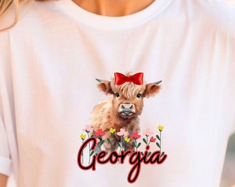 Georgia Tee Shirt Georgia Gifts for Georgia T-Shirt Georgia Shirt Cute Georgia Shirt Cute Cow