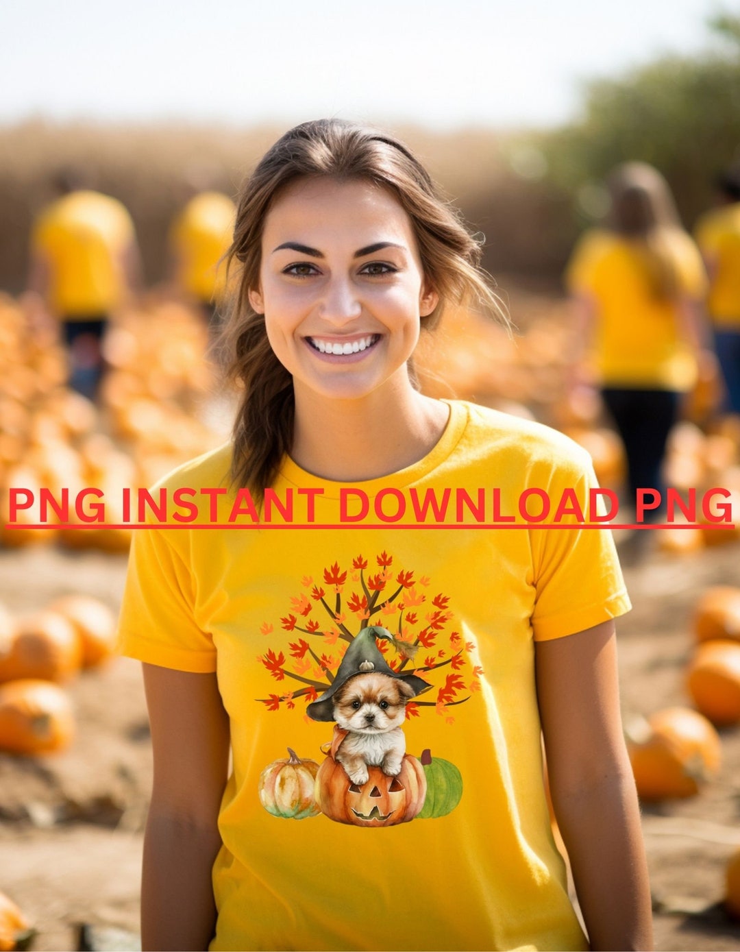 Cute Puppy Dog Halloween Fall PNG File. Ghosts, Goblins, Halloween