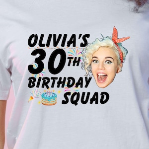 Custom Birthday Photo Shirts, Matching Birthday Party Group Shirt, Custom Face Birthday Shirt, Personalized Birthday Photo Shirts