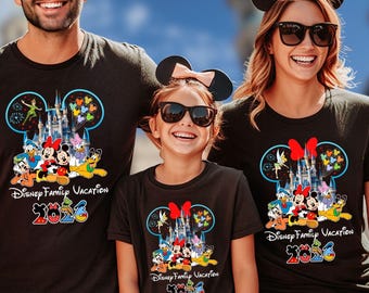 Disney Trip 2026 Shirt, Disney family  Vacation 2026 family vacation 2026 Shirts, Disneyland Shirts, Disney Family Shirts Disneyworld