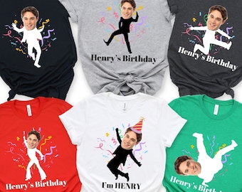 Custom Face stick figures Birthday Shirt, Birthday Photo Shirt, Custom Photo Shirt, Birthday Party Group Shirt, Funny Birthday  Shirt,