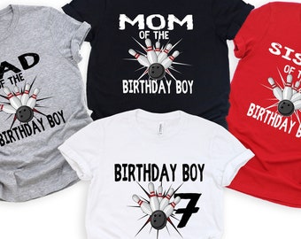 Personalized Bowling Birthday Boy T-shirt