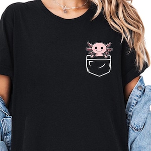 Axolotl Gifts,AxolotlPocket Shirt, Axolotl Lover Tee, , Pocket Axolotl Shirt, Axolotl Birthday Shirt, Cute Axolotl Shirt, Gifts for Her