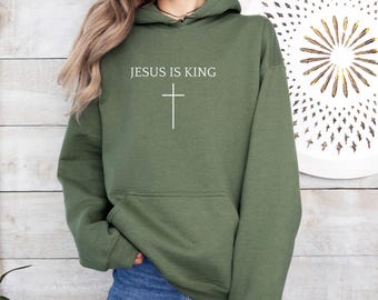 Jesus Is King T | Christian Faith Tee | Religious Cross | Gift for Believer | Shirt