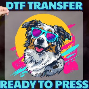 Funny Dog Pop-Art DTF Transfer: Ready To Press T-Shirt Design