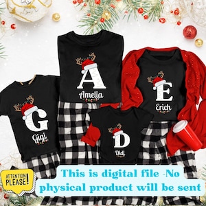 Natal abc SVG- Pacote, Letras A-Z, design de camisa de natal, Sublimação png, ideia de presentes de Natal personalizados, nome de família