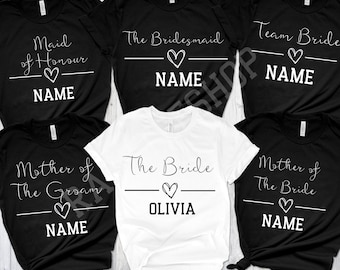 Bachelorette Party Shirts, Bride Gift Team Bride sweat, Hen Party Wedding Party Tshirt, Personalised Hen Party T Shirts, Bridal Party Shirts
