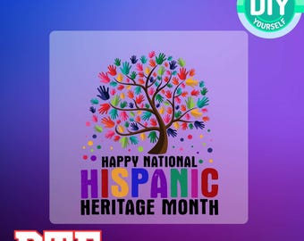 Hispanic Heritage tree dtf , Hispanic Heritage ready to press , Hispanic Heritage DTF  , Latin America DTF ,shirt design