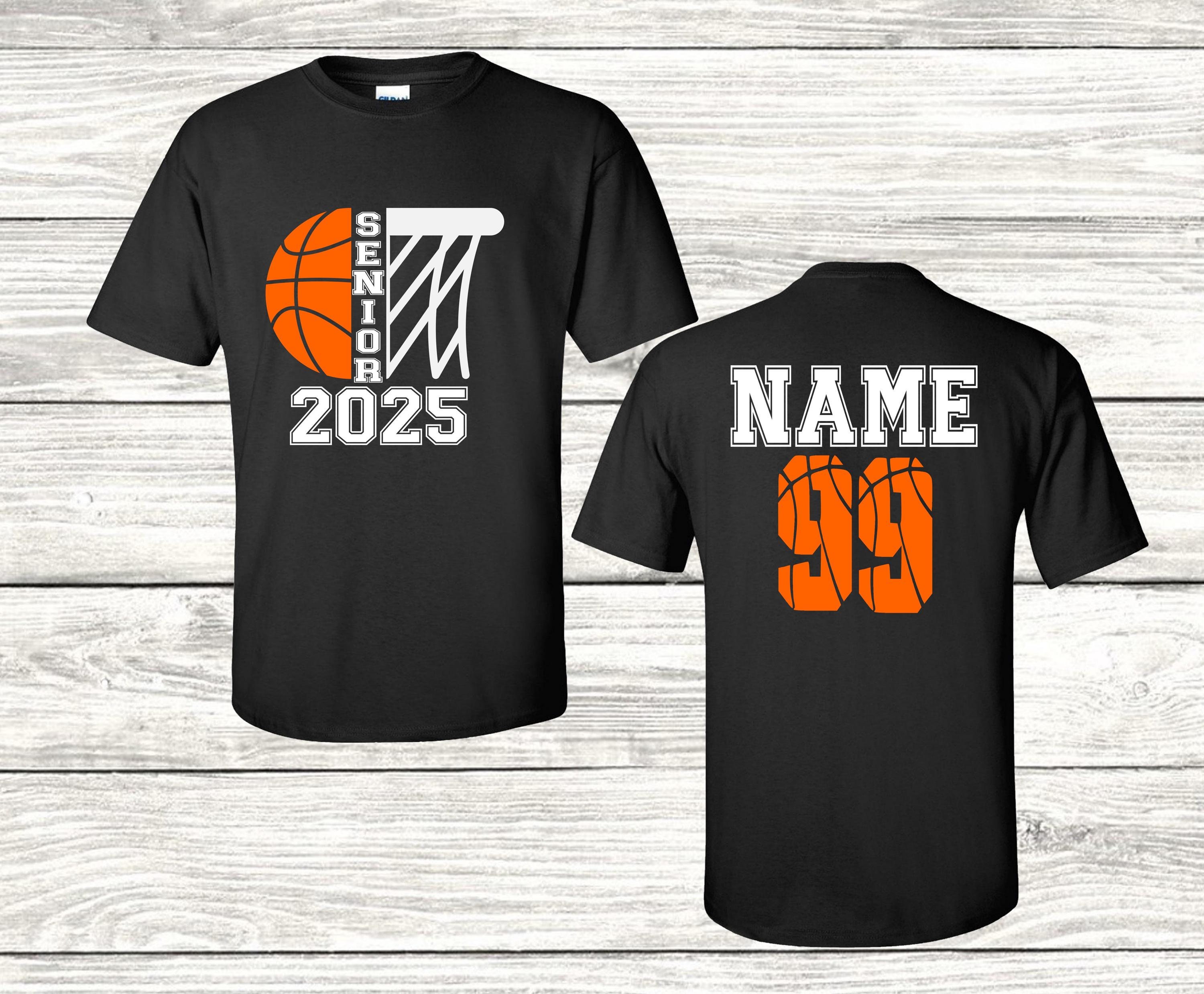 senior Name  and number  basketball Shirt, Senior Basketball 2025 Sweatshirt , Personalized Basketball Player Name Number Tee,