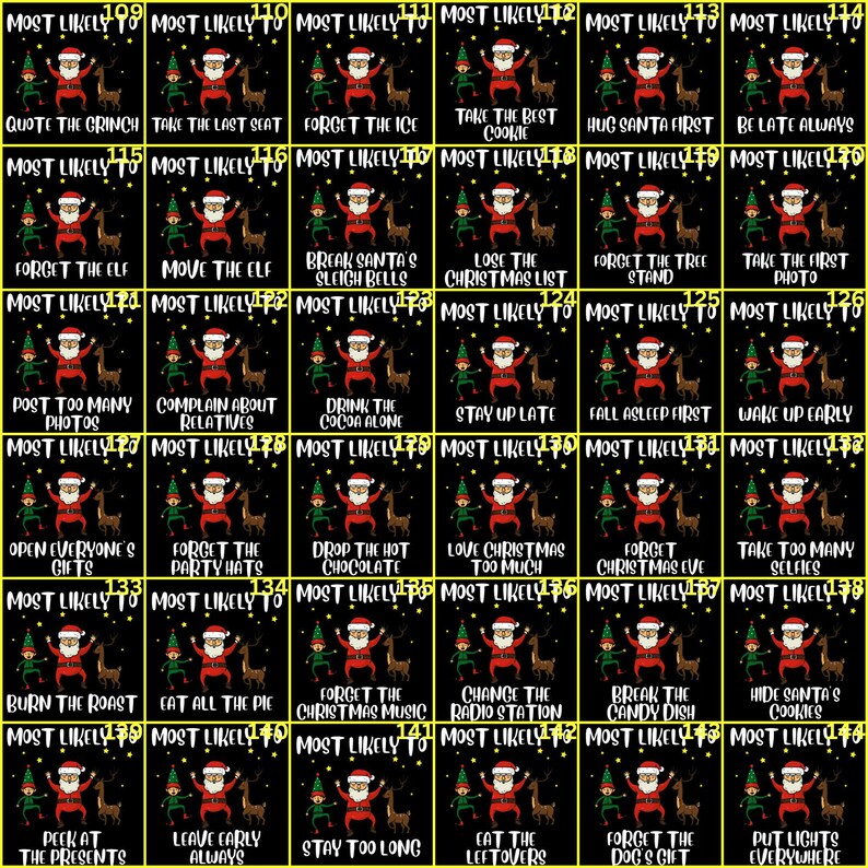 Funny Christmas DTF Transfer: Matching Family Designs,christmas iron on custom mostlikely to image 4