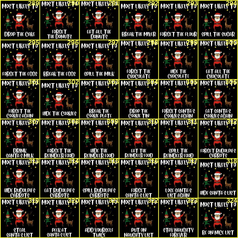 Funny Christmas DTF Transfer: Matching Family Designs,christmas iron on custom mostlikely to image 9