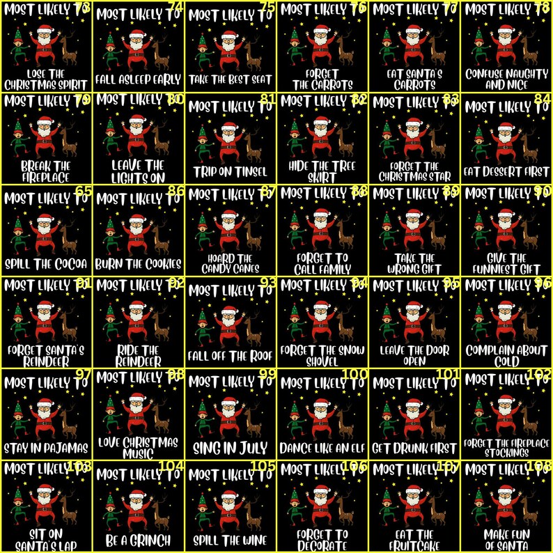 Funny Christmas DTF Transfer: Matching Family Designs,christmas iron on custom mostlikely to image 3