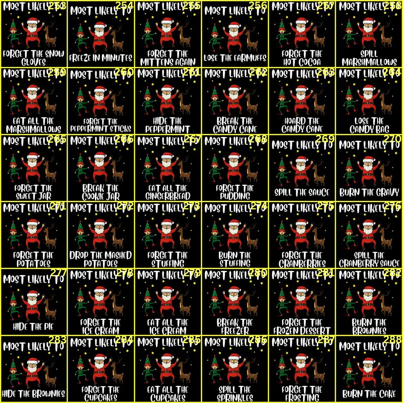 Funny Christmas DTF Transfer: Matching Family Designs,christmas iron on custom mostlikely to image 8
