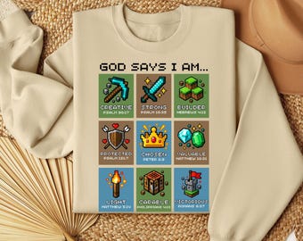 God Says I Am T | e Christian Affirmations Tee | Bible Verse for Youth Faith Gift | Shirt