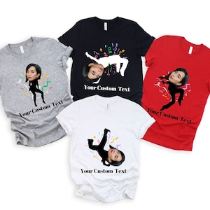 Custom Face stick figures Birthday Shirt, Birthday Photo Shirt, Custom Photo Shirt, Birthday Party Group Shirt, Funny Birthday  Shirt,