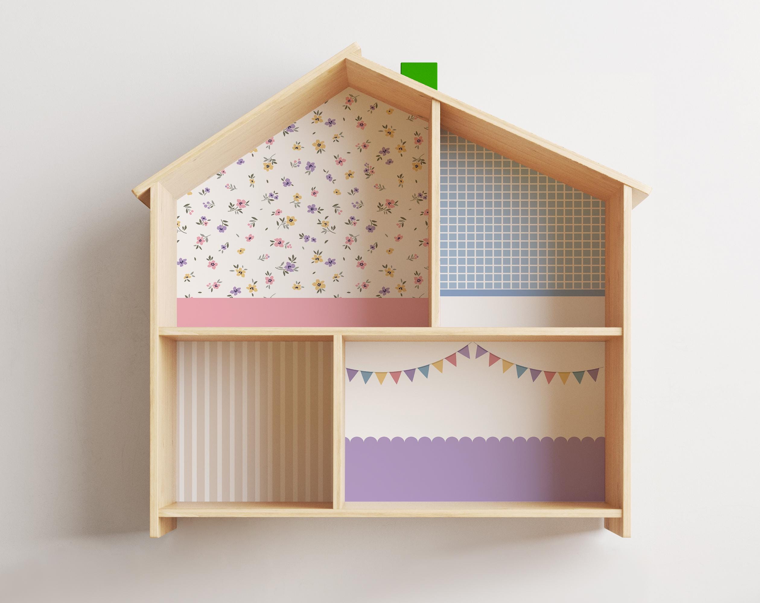 Melody Jane Puppenhaus Tapete - Französisch Bouquet Ecru, Miniatur-Druck Für Maßstab 1:12
