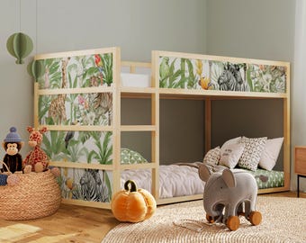 Jungle Animals IKEA Kura Bed Stickers: Safari Kids Room Decal