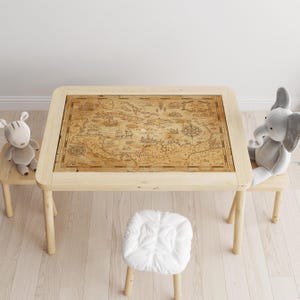 Schatzkarte Abenteuer für Ikea Flisat Table - Pirate's Paradise Spielset, Kinderzimmer Dekor