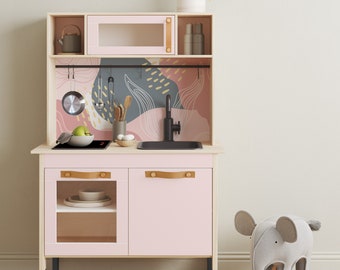 IKEA Play Kitchen Hack: Boho Decal Stickers, Furniture Film Decals