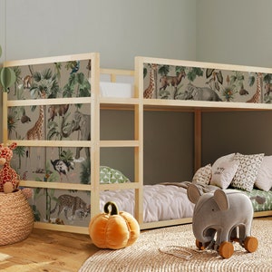 Safari Animals Stickers: IKEA KURA Bed Decal, Africa Savannah Theme