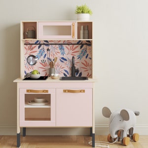 Ikea DUKTIG Kitchen Decal Accessories Flower - Transform Your Play Kitchen with this Floral Sticker Set - Creative Ikea Duktig Makeover Hack