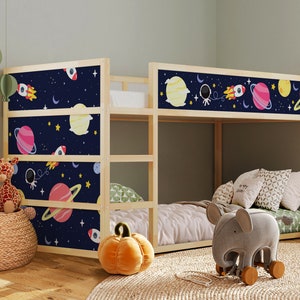 Solar System Stickers for IKEA KURA Bed - Exploring the Planets in Your Bedroom, Ikea Kura Bed Decal Space, Ikea Kura Bed Galaxy Stickers