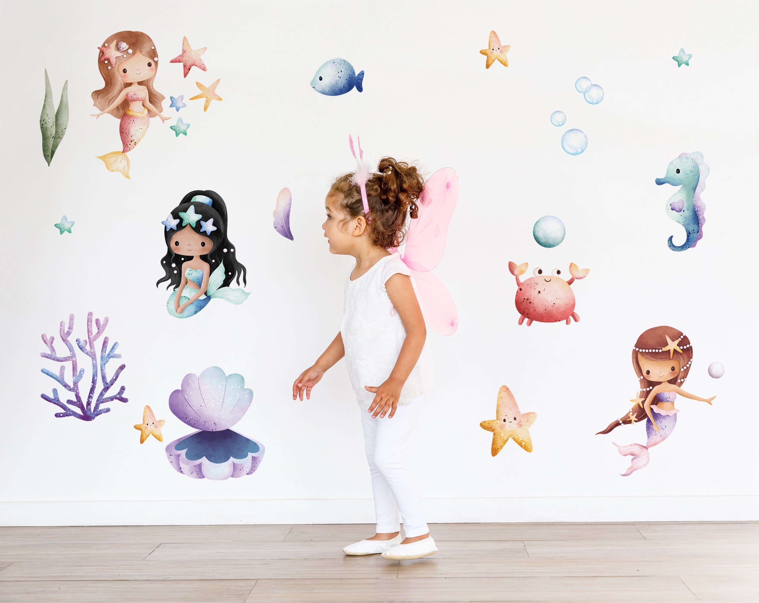 Mermaid Wall Decal: Underwater World Nursery Decor - Etsy
