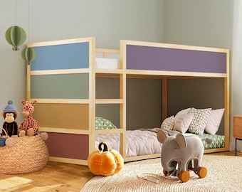 Colorful Ikea Kura Decals in Pastel Tones - Perfect Addition to Your Child's Bedroom Decor, Ikea Kura Bed Stickers, Colorful Ikea Kura Decal