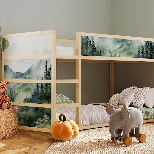 KURA Bed Mountain Decal: Peel and Stick IKEA Bed Stickers