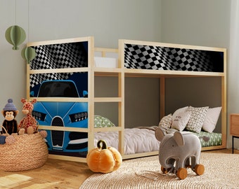 Sport Car Decals for Ikea Kura Bed: Boy's Room Decor
