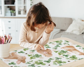 Sticker de table Ikea Flisat personnalisé avec des animaux - Sticker en vinyle amovible