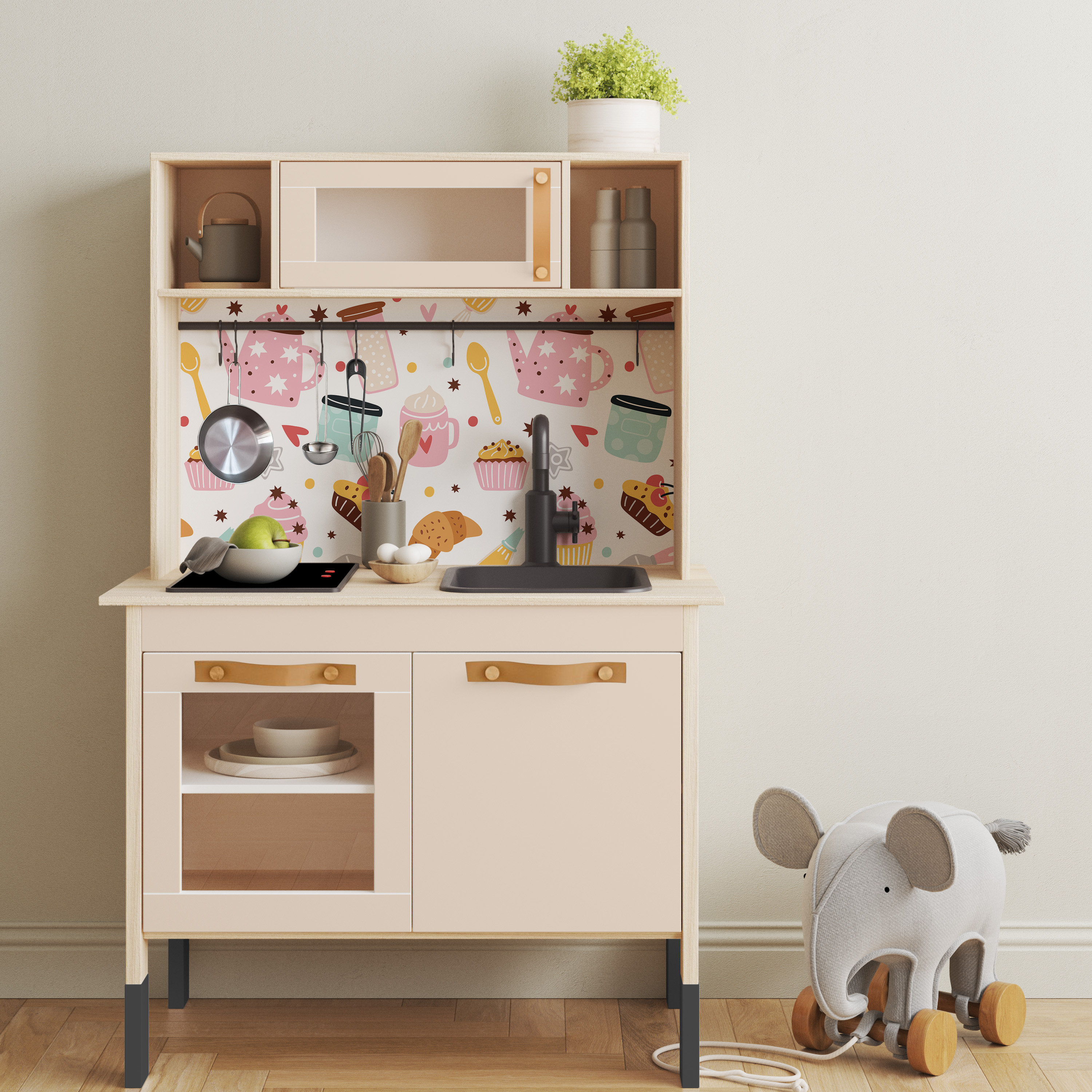 Pastel Sweet Breakfast Stickers - Add Charm to Your IKEA DUKTIG Play Kitchen with this IKEA Kitchen Hack Decal Set
