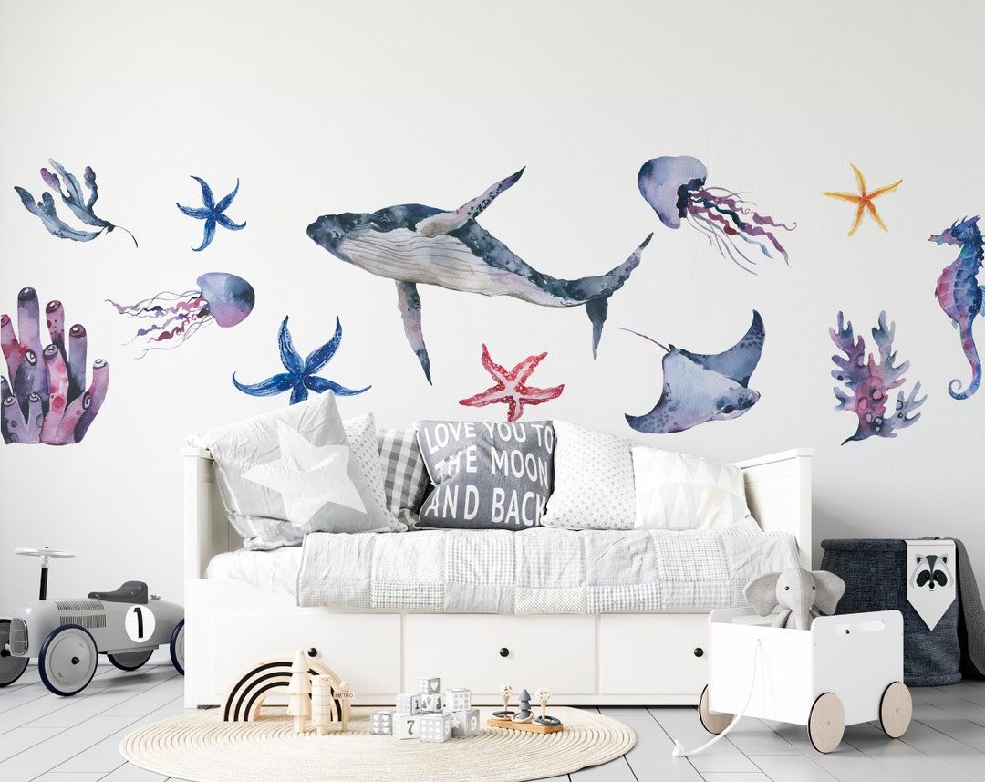 Adesivi Murali 3D Sottomarino - 4 Pezzi Oblò Oceano Per Bambini - Foto 8