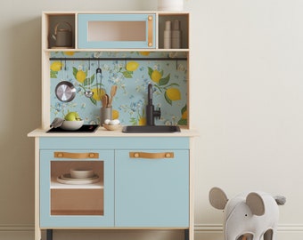 Lemon Floral Play Kitchen Decal: Mint IKEA Duktig Stickers